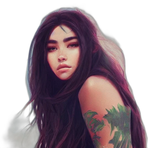 hair, face, dragon, creature transparent PNG cut-out