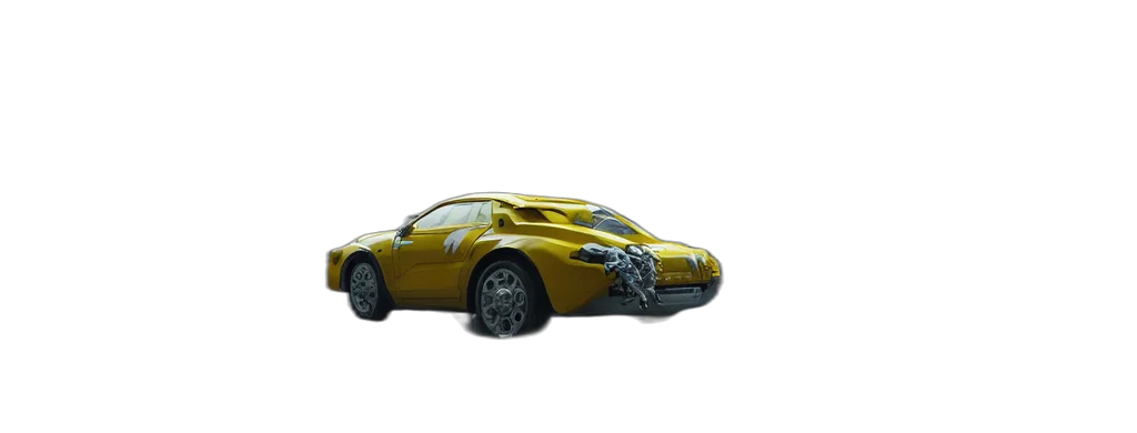 car, robot, weapon, 3d render transparent PNG cut-out