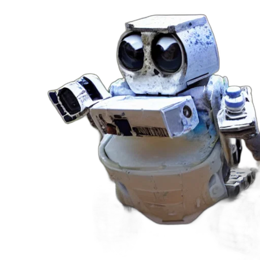 robot, bottle, mask, 3d render, concept art, cyberpunk, real, life transparent PNG cut-out