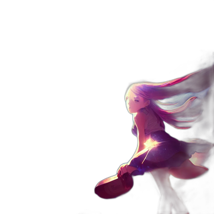dress, sword, weapon, creature, concept art, 3d render, anime, fantasy art transparent PNG cut-out