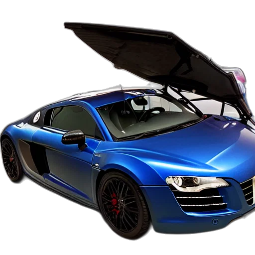 car, weapon, 3d render, photorealistic transparent PNG cut-out