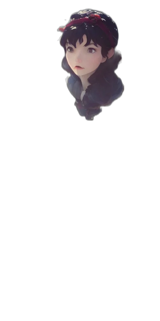 hat, face, staff, creature, photorealistic, anime, 3d render, concept art transparent PNG cut-out