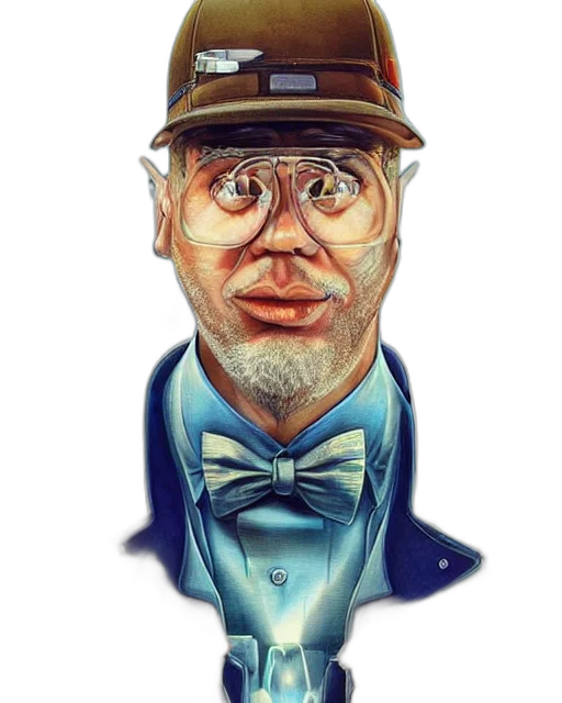 staff, face, hat, cartoon transparent PNG cut-out