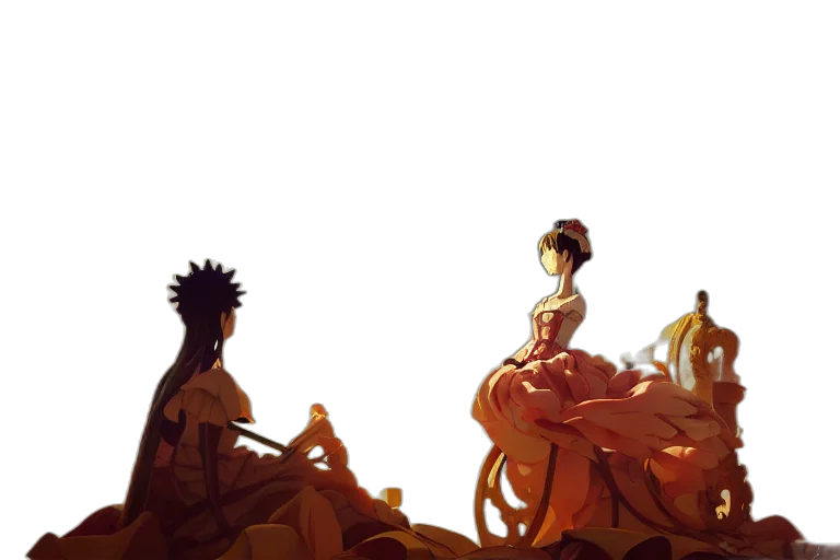 crown, dress, concept art, anime transparent PNG cut-out