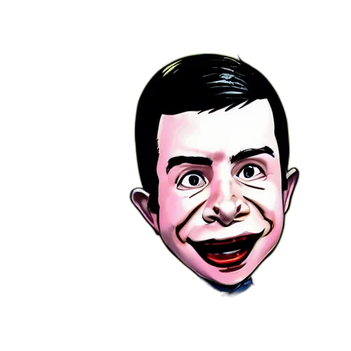 face, cartoon, pixel art, photorealistic, comic book art, pete, buttigieg, alfred transparent PNG cut-out
