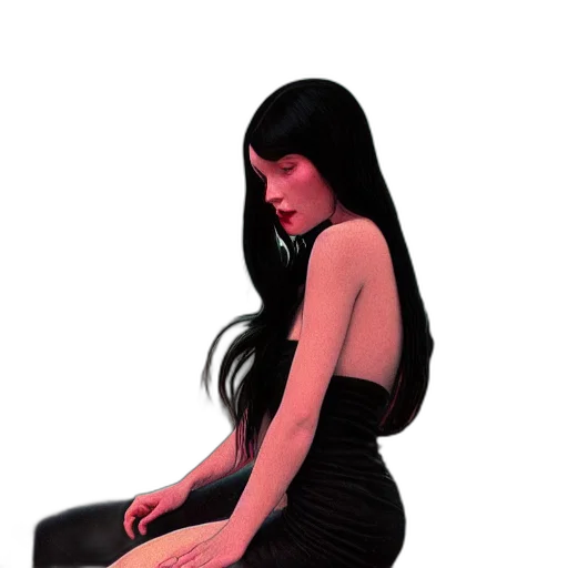 dress, hair, concept art, pixel art transparent PNG cut-out