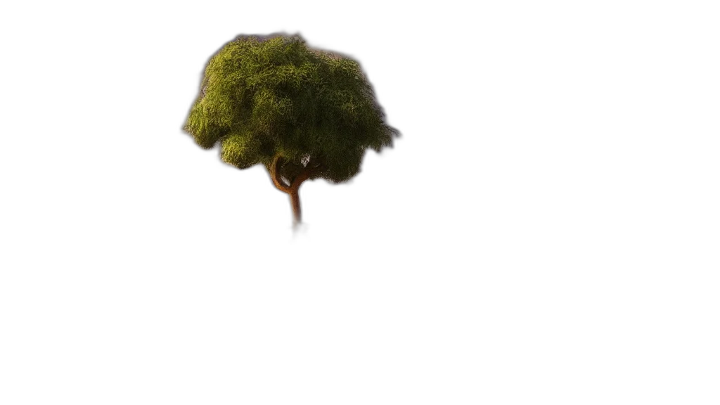 tree, hat, crown, hair, 3d render, concept art, photorealistic, pixel art transparent PNG cut-out