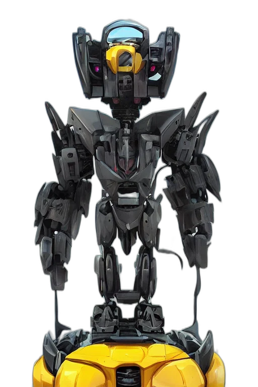 robot, weapon, concept art, 3d render transparent PNG cut-out
