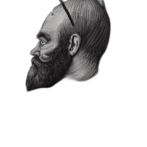 face, hat, hair, crown, pencil sketch, photorealistic, concept art, watercolor transparent PNG cut-out