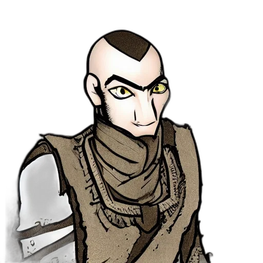 mask, staff, jacket, weapon, concept art, comic book art, cartoon, fantasy art transparent PNG cut-out