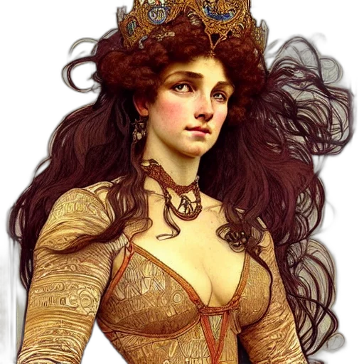 crown, dress, jewelry, face transparent PNG cut-out