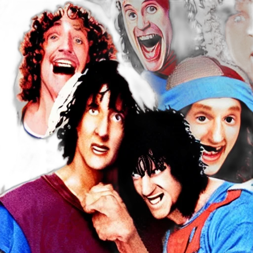 photorealistic, bill, ted, excellent, adventure transparent PNG cut-out
