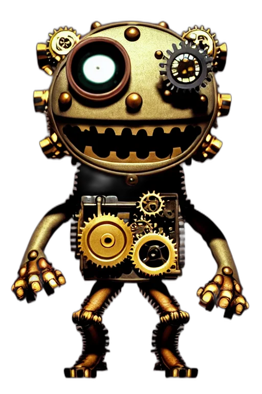 robot, staff, creature, mask, concept art, 3d render, pixel art, fantasy art transparent PNG cut-out