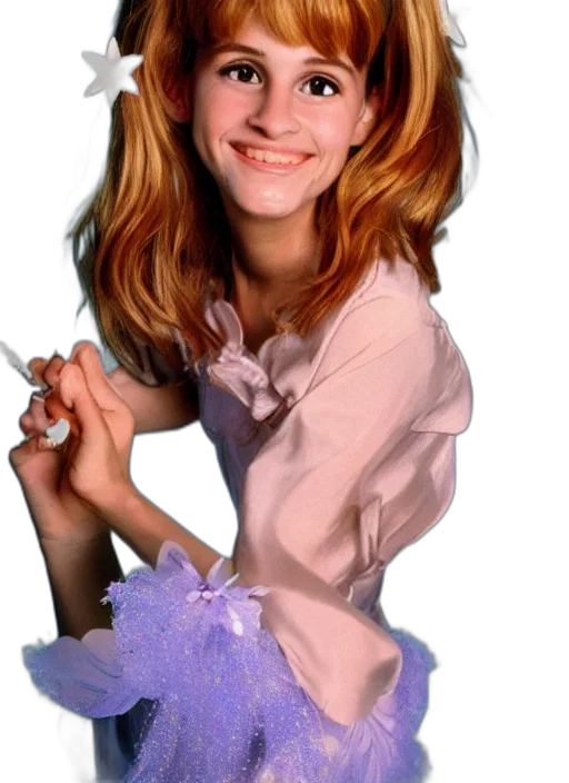staff, hair, dress, flower transparent PNG cut-out