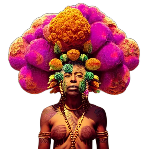 crown, hair, hat, flower, concept art, photorealistic, fantasy art, 3d render transparent PNG cut-out