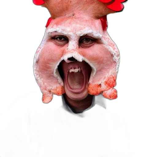 mask, creature, face, animal, photorealistic, concept art, 3d render, prisoner transparent PNG cut-out