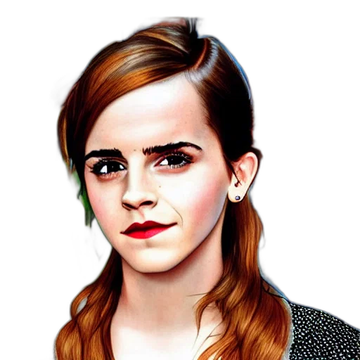 face, hair, jacket, dress, cartoon, photorealistic, watercolor, oil painting transparent PNG cut-out