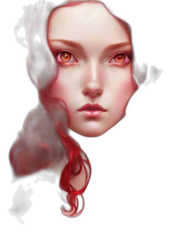 face, mask, fantasy art, photorealistic transparent PNG cut-out