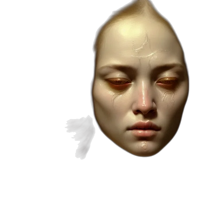 mask, face, crown, jewelry, 3d render, photorealistic, concept art, fantasy art transparent PNG cut-out