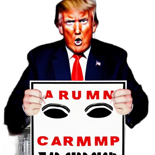 mask, creature, close, portrait, donald, trump, eating, classified transparent PNG cut-out