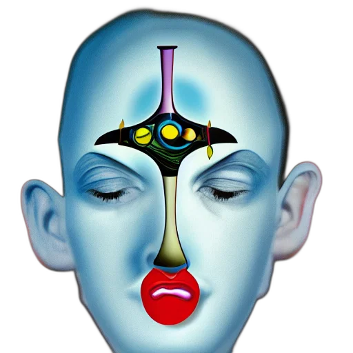 face, mask, crown, jewelry, concept art, photorealistic, cartoon, 3d render transparent PNG cut-out