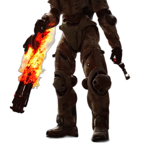 robot, weapon, staff, creature transparent PNG cut-out