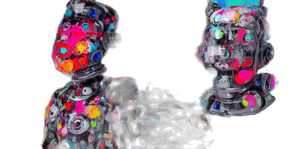 robot, jewelry, 3d render, outer space transparent PNG cut-out