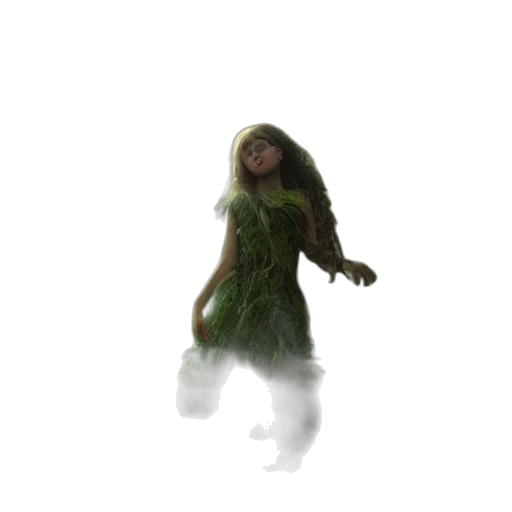 creature, dress, dragon, hair, 3d render, concept art, fantasy art, pixel art transparent PNG cut-out