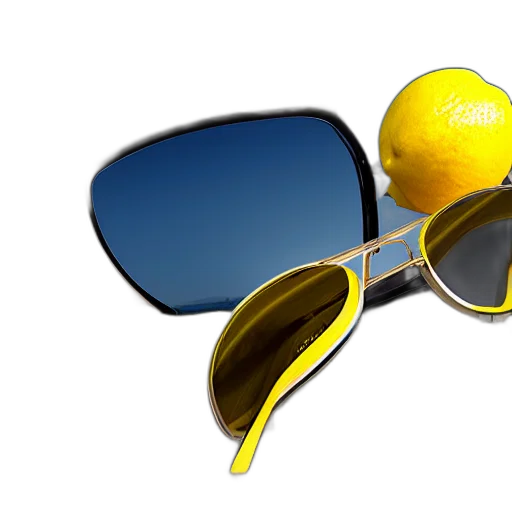 3d render, photorealistic, golden, lemon transparent PNG cut-out