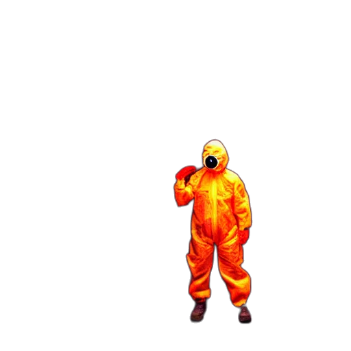 creature, animal, jacket, staff, pixel art, concept art, 3d render, golden transparent PNG cut-out