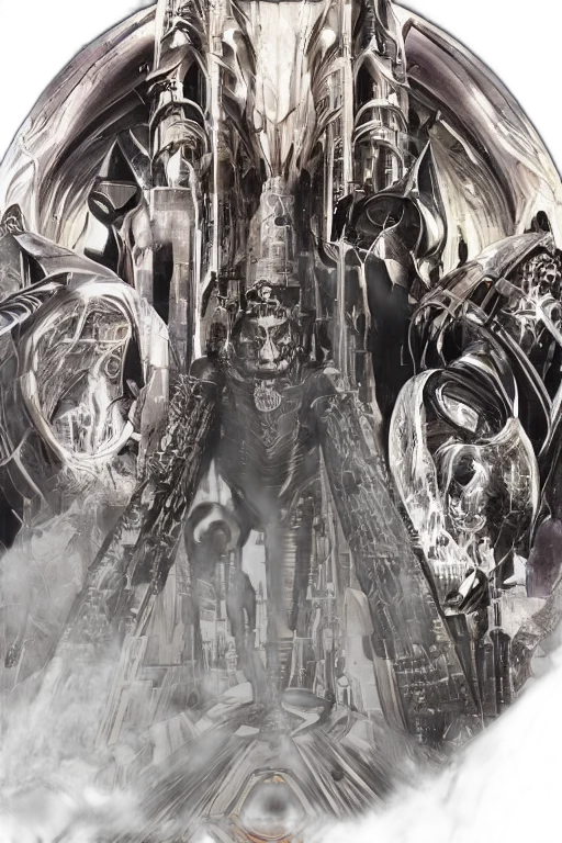 concept art, fantasy art, comic book art, way, cyborg, temple, movie, poster transparent PNG cut-out