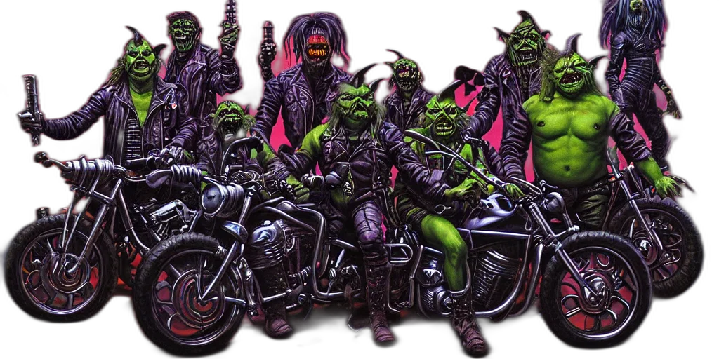 concept art, comic book art, outer space, portrait, scifi, apocalyptic, demonic, orcish transparent PNG cut-out