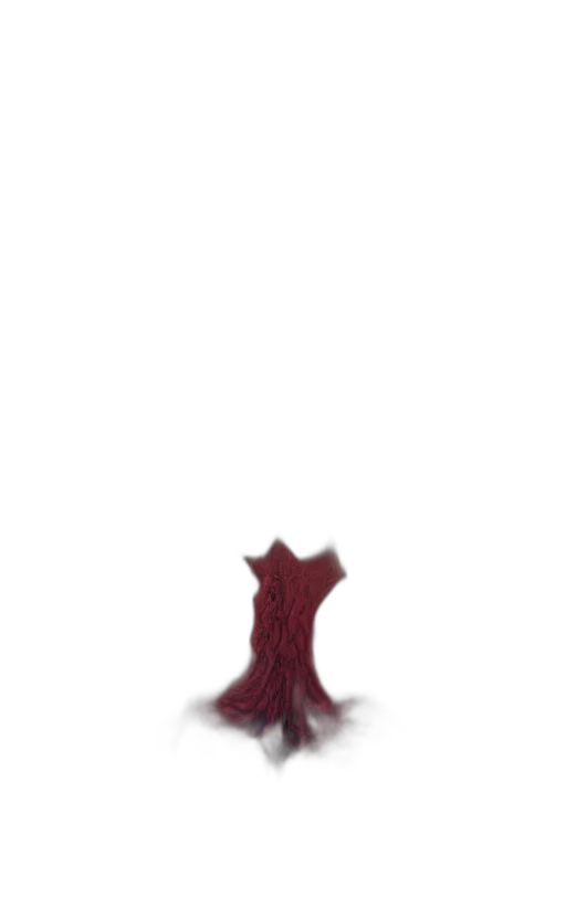 dress, hair, staff, creature transparent PNG cut-out