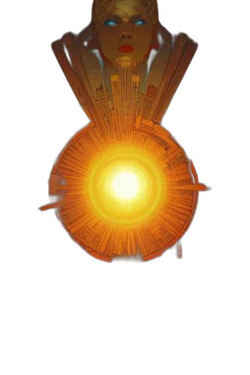 weapon, robot, crown, hair transparent PNG cut-out