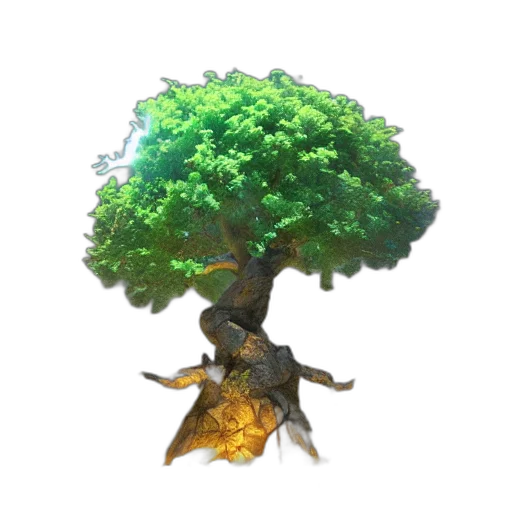 tree, creature, crown, animal, concept art, 3d render, pixel art, fantasy art transparent PNG cut-out