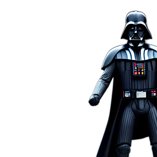 3d render, concept art, full, body, darth, vader, uhd, unreal transparent PNG cut-out
