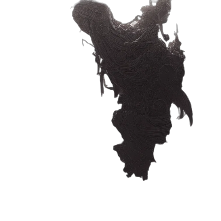 hair, mask, dragon, dress transparent PNG cut-out