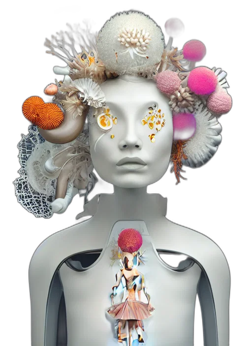 mask, jewelry, robot, crown transparent PNG cut-out