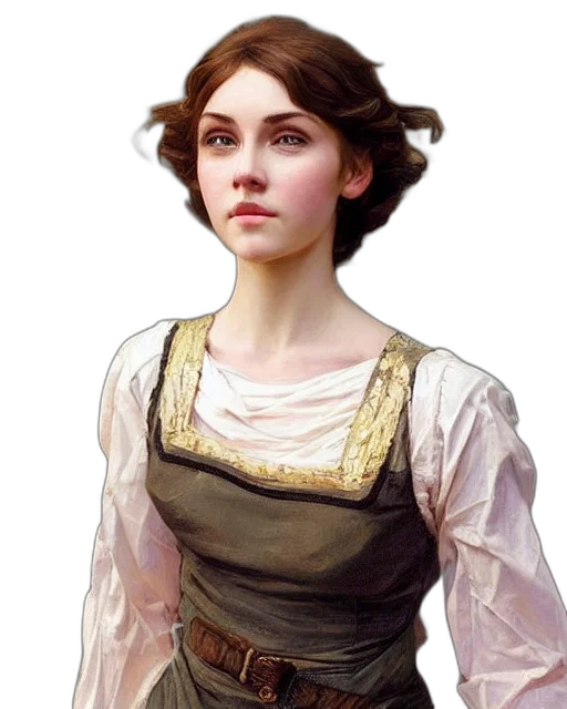 dress, face, crown, staff transparent PNG cut-out