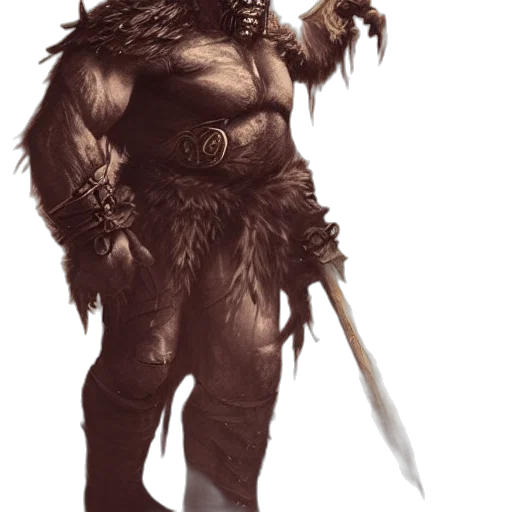creature, sword, staff, animal transparent PNG cut-out
