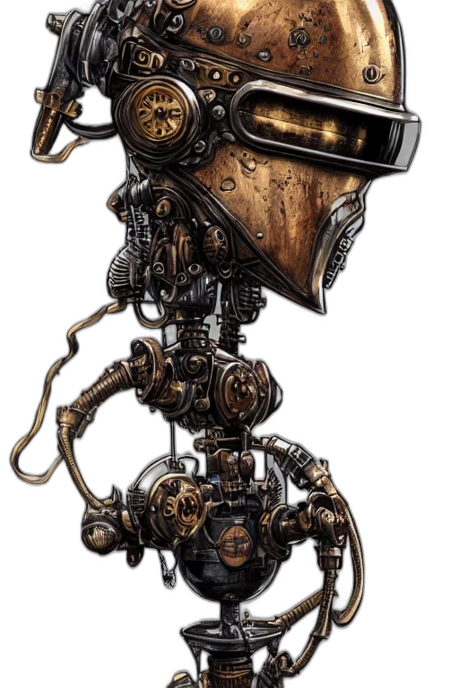 robot, mask, weapon, staff transparent PNG cut-out