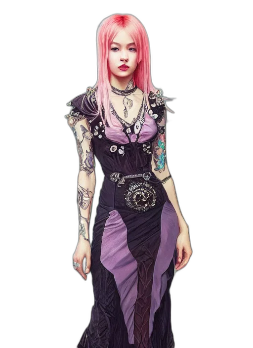 dress, jewelry, concept art, fantasy art transparent PNG cut-out