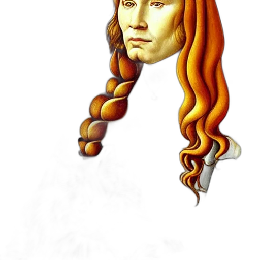 hair, staff, face, crown transparent PNG cut-out