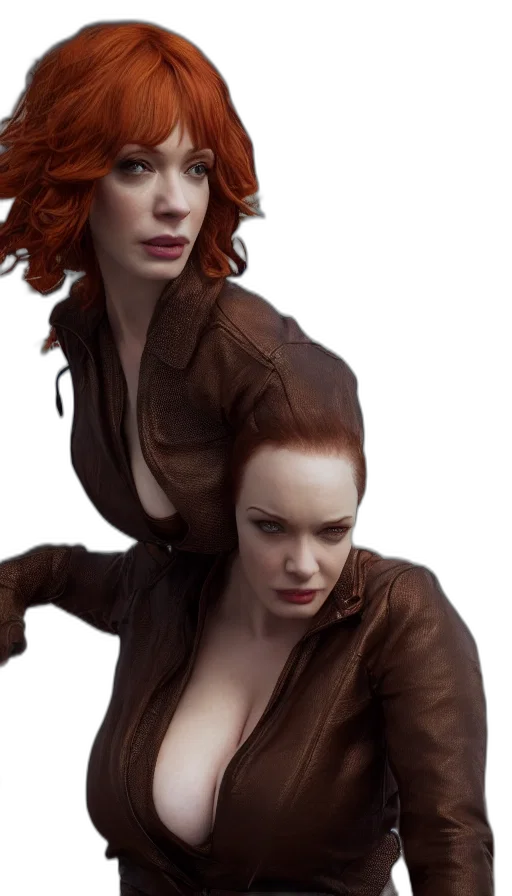 jacket, dress, hair, photorealistic transparent PNG cut-out