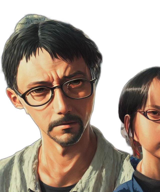 face, photorealistic, concept art, comic book art transparent PNG cut-out