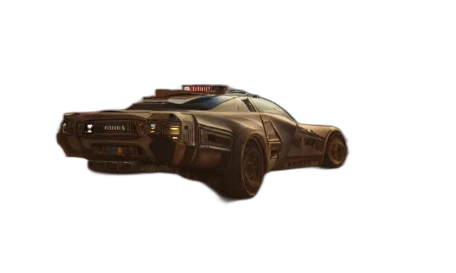 car, weapon, concept art, 3d render transparent PNG cut-out