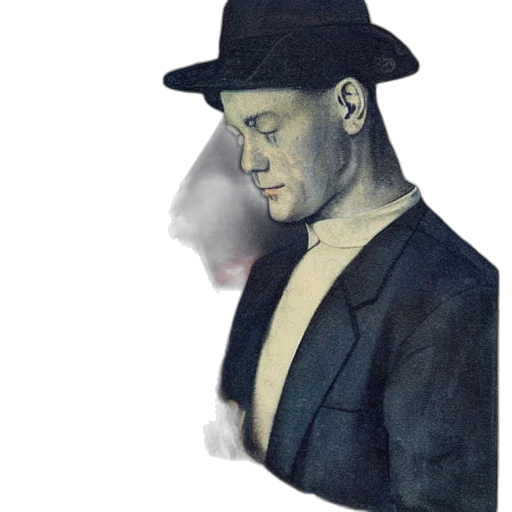 hat, jacket, staff, face transparent PNG cut-out
