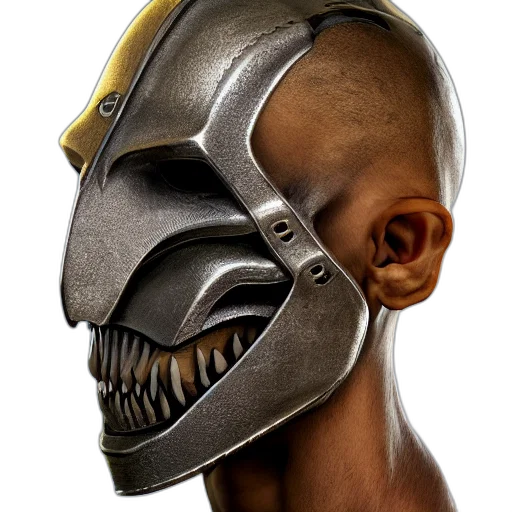 mask, face, creature, robot, concept art, 3d render, fantasy art, photorealistic transparent PNG cut-out