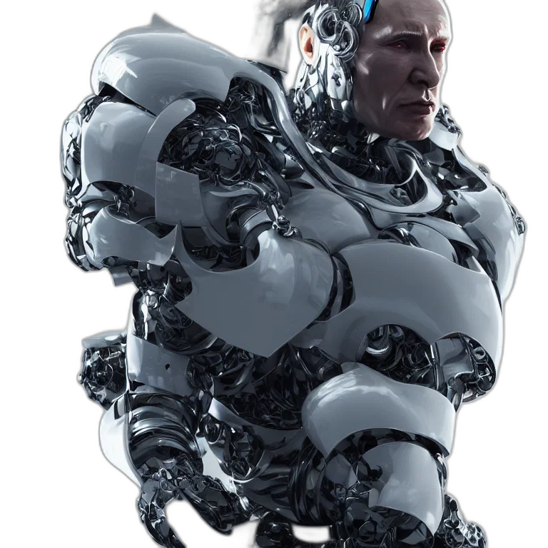 robot, creature, face, concept art, 3d render, cyberpunk, comic book art, octane transparent PNG cut-out
