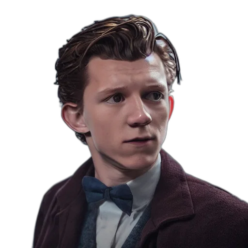face, jacket, staff, hair transparent PNG cut-out